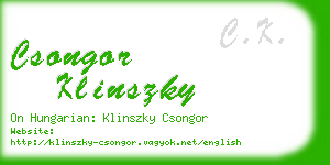 csongor klinszky business card